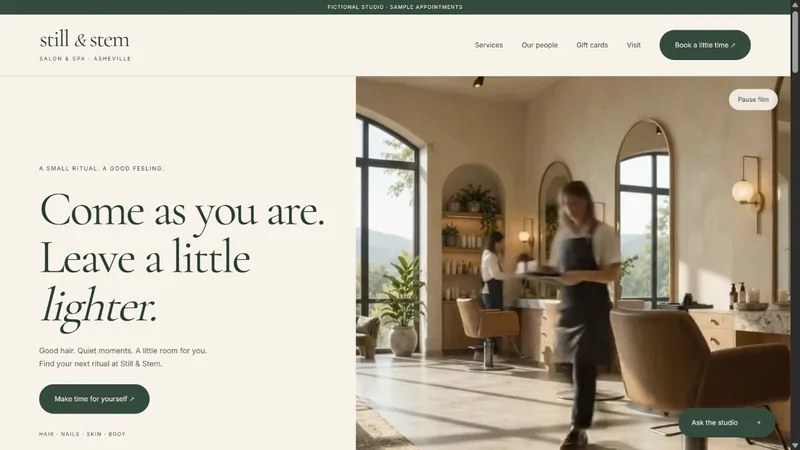 Still & Stem homepage preview